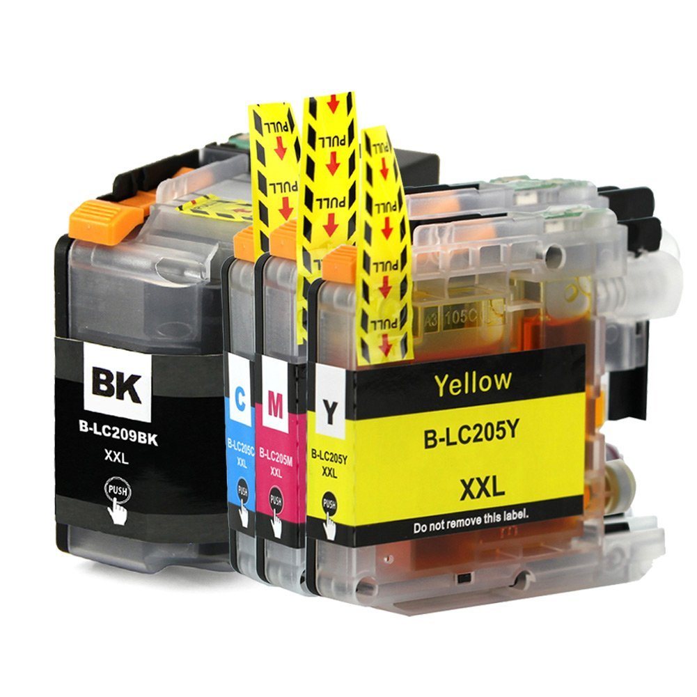 4 Cartouche d'encre Compatible Brother LC209BK LC205C LC205M LC205Y XXL (LC-209 LC-205) CMYK