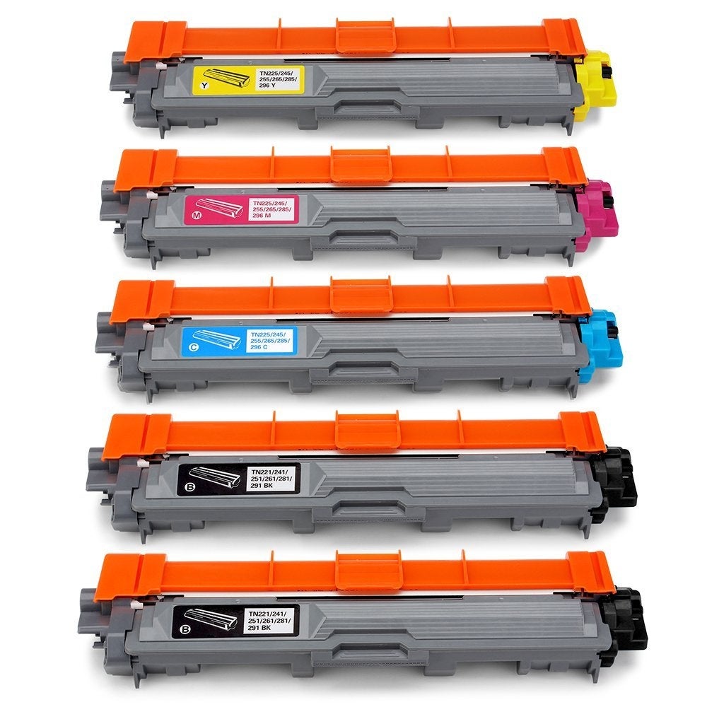 5 Cartouche Laser Compatible Brother TN221 TN225 (TN-221 TN-225) CMYK