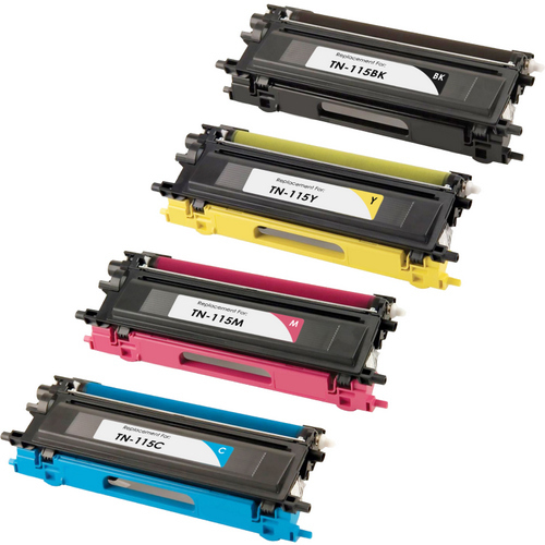 4 Cartouche Laser Compatible Brother TN-115BK TN-115C TN-115M TN-115Y (TN115BK TN115C TN115M TN115Y) CMYK