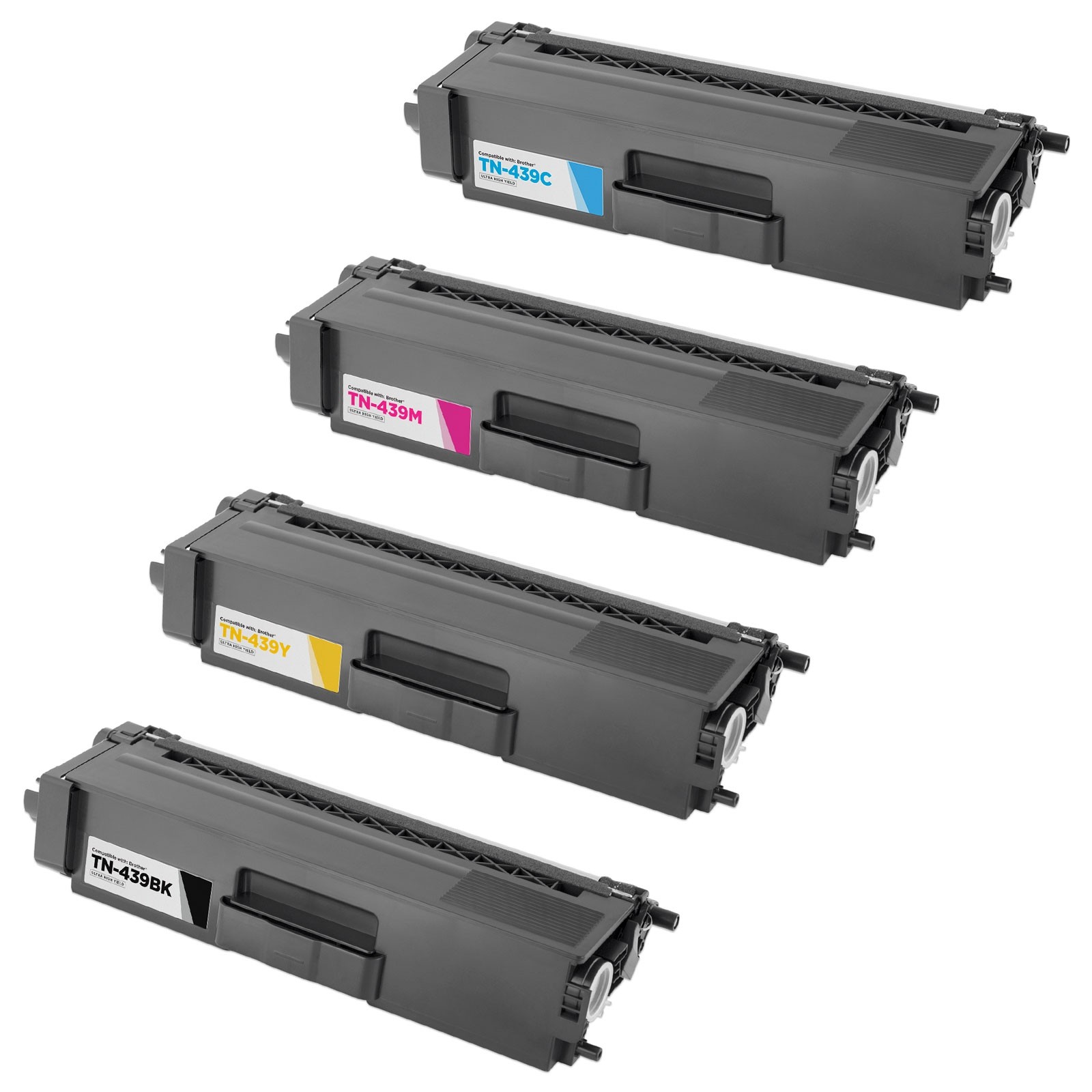 4 Cartouche Laser Compatible Brother TN-439BK TN-439C TN-439M TN-439Y (TN439BK TN439C TN439M TN439Y) CMYK