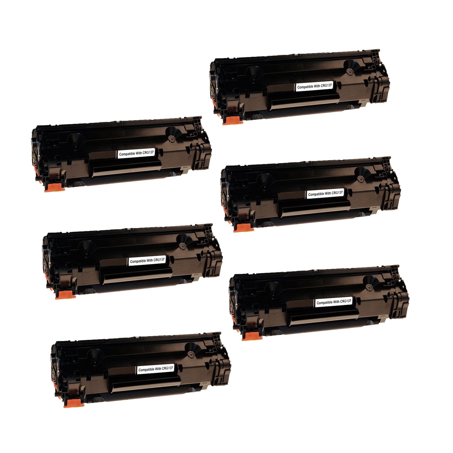6 Toner Cartridge Compatible Canon 137 (9435B001) Black