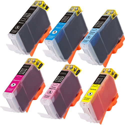 6 Cartouche d'encre Compatible Canon (CLI8) CLI-8 CLI-8BK CLI-8C CLI-8M CLI-8Y CLI-8PC CLI-8PM