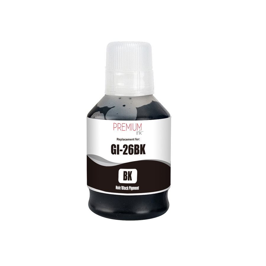 Bouteille d’encre Compatible Canon GI-26BK (4409C001) Noir