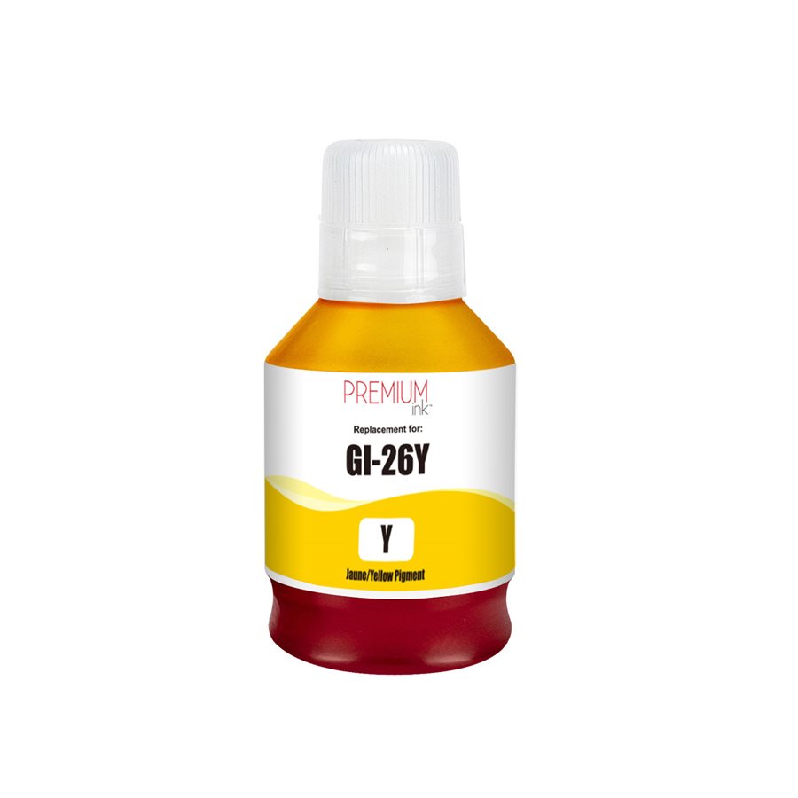 Bouteille d’encre Compatible Canon GI-26Y (4423C001) Jaune