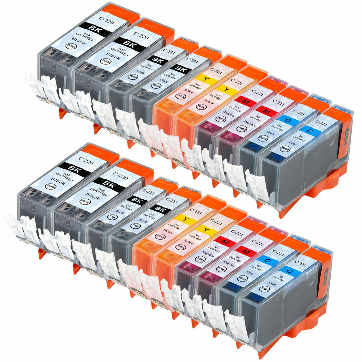20 Cartouche d'encre Compatible Canon PGI-220 CLI-221