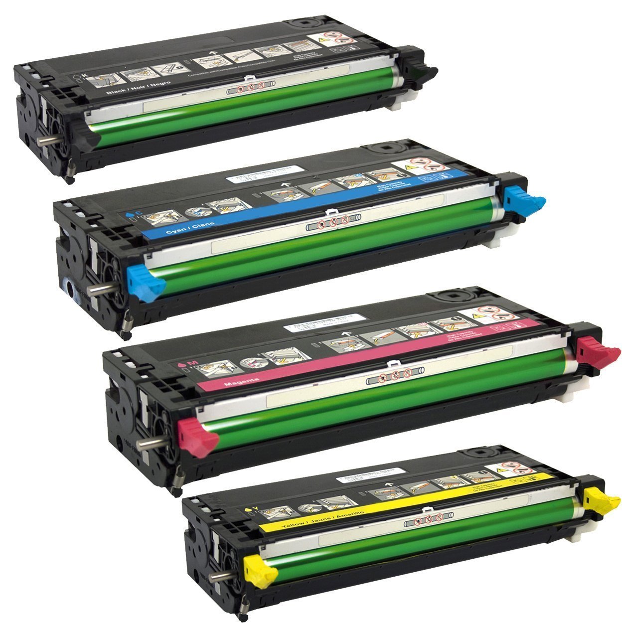 4 Cartouche Laser Compatible Dell 3110 3115 310-8092 310-8094 310-8096 310-8098 CMYK