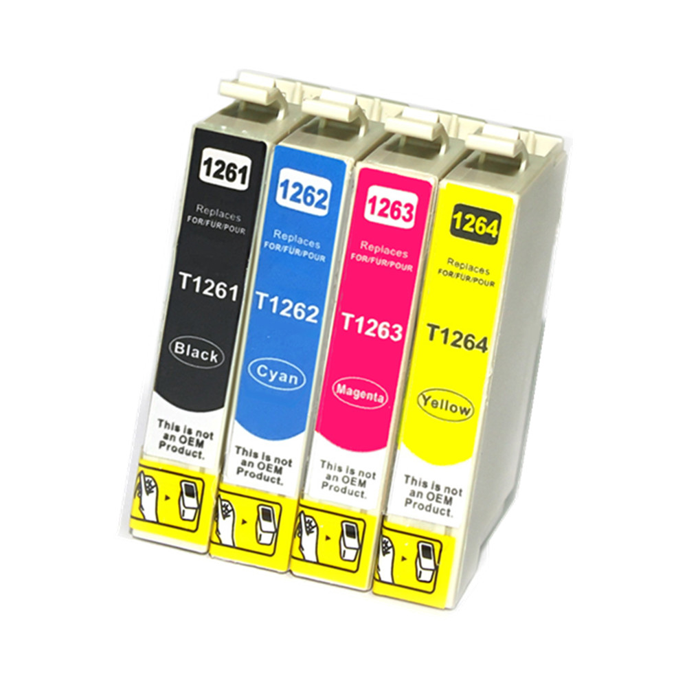 4 Cartouche d'encre Compatible Epson T126 (T126120 T126220 T126320 T126420) CMYK