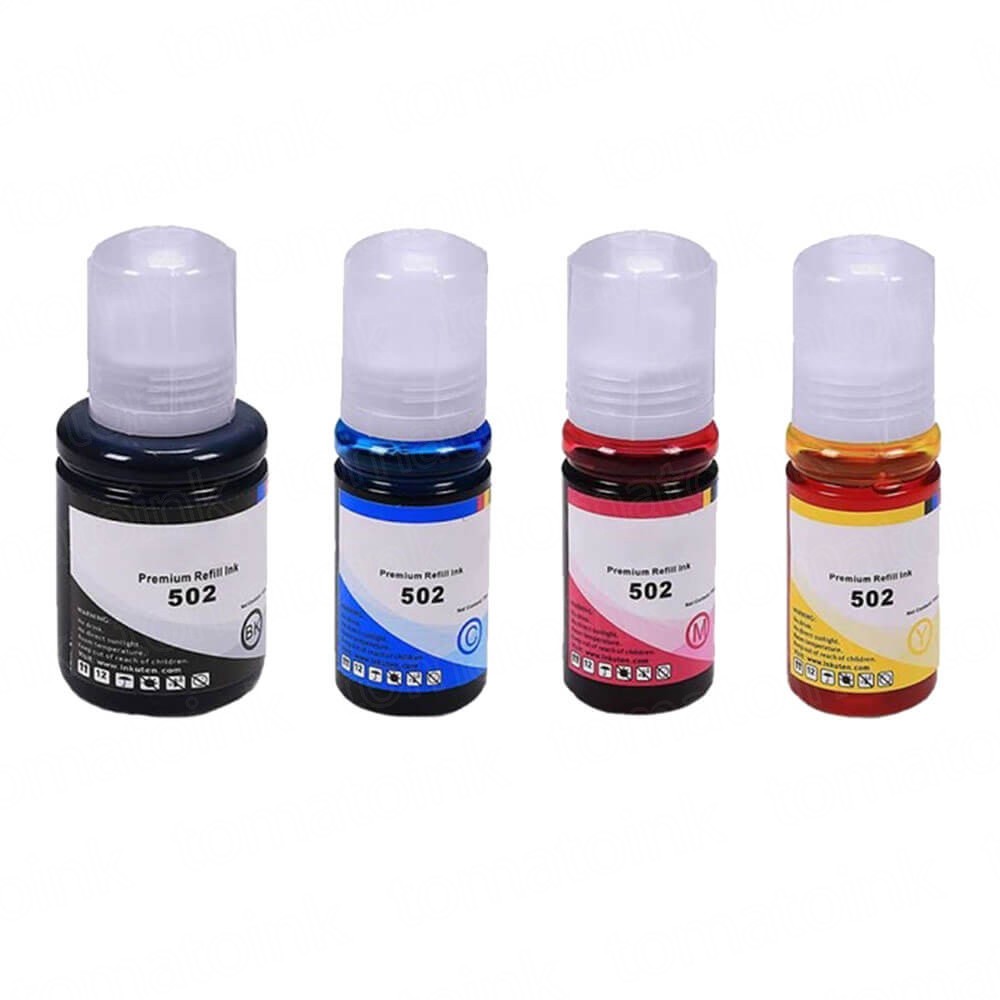 4 Bouteille d'encre Compatible Epson T502 (T502120 T502220 T502320 T502420) CMYK