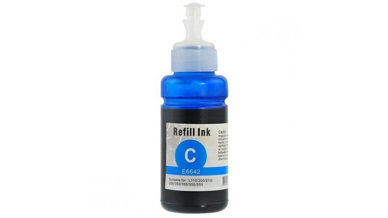 Bouteille d'encre Compatible Epson T664 (T664220) Cyan