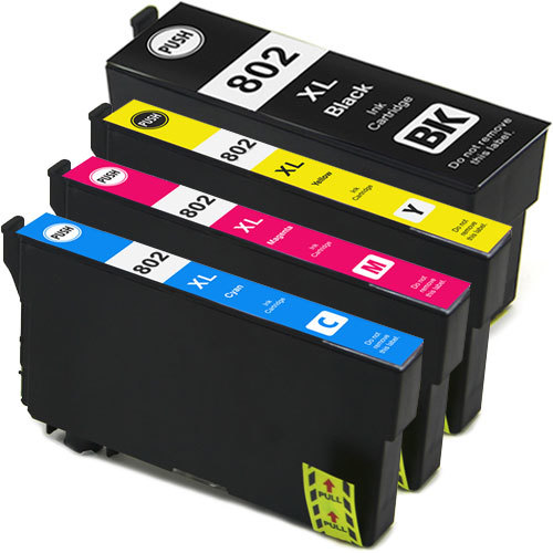 4 Cartouche d'encre Compatible Epson 802XL T802XL (T802XL120 T802XL220 T802XL320 T802XL420) CMYK