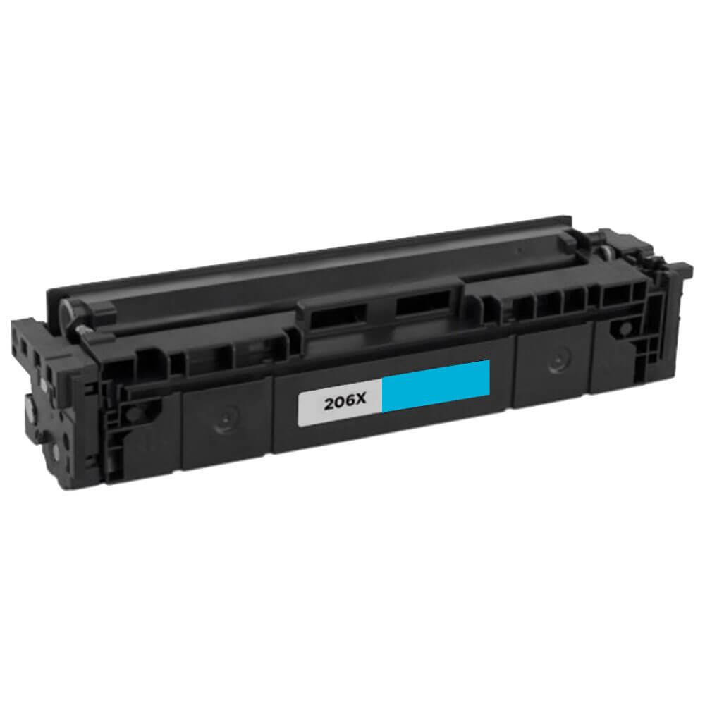 Cartouches Laser Compatible HP 206X (W2111X) Cyan AVEC PUCE