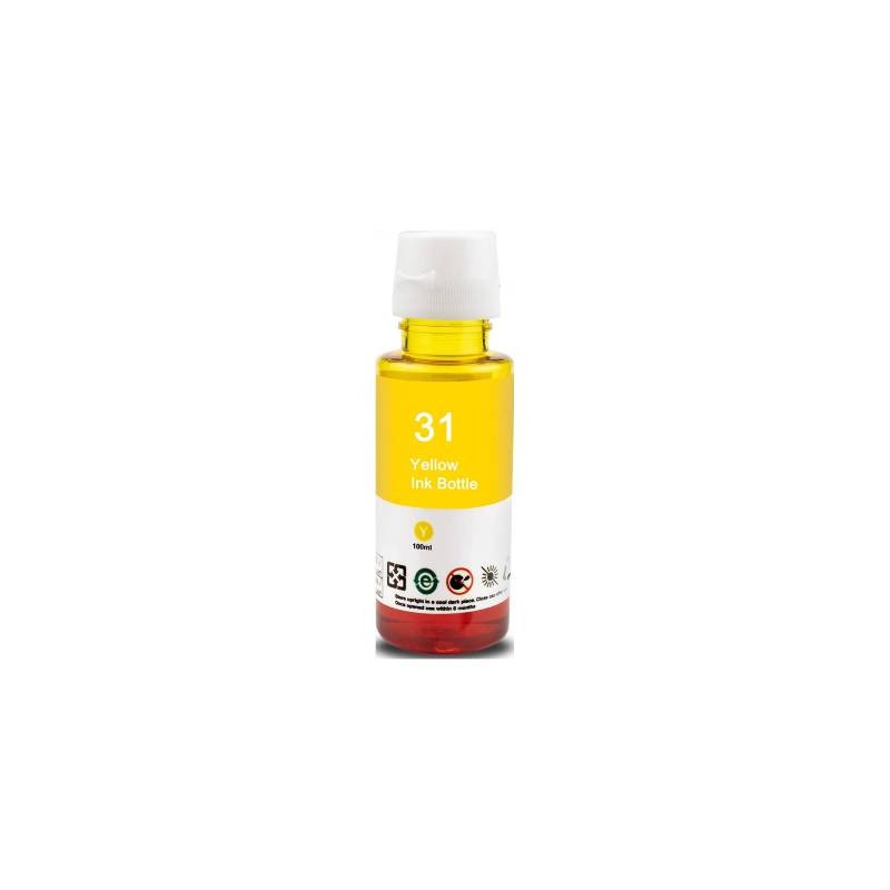 Bouteille d’encre Compatible HP 31 (1VU28AN) Jaune