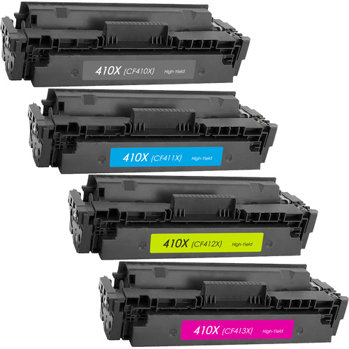4 Cartouches Laser Compatible HP 410X CF410X CF411X CF412X CF413X