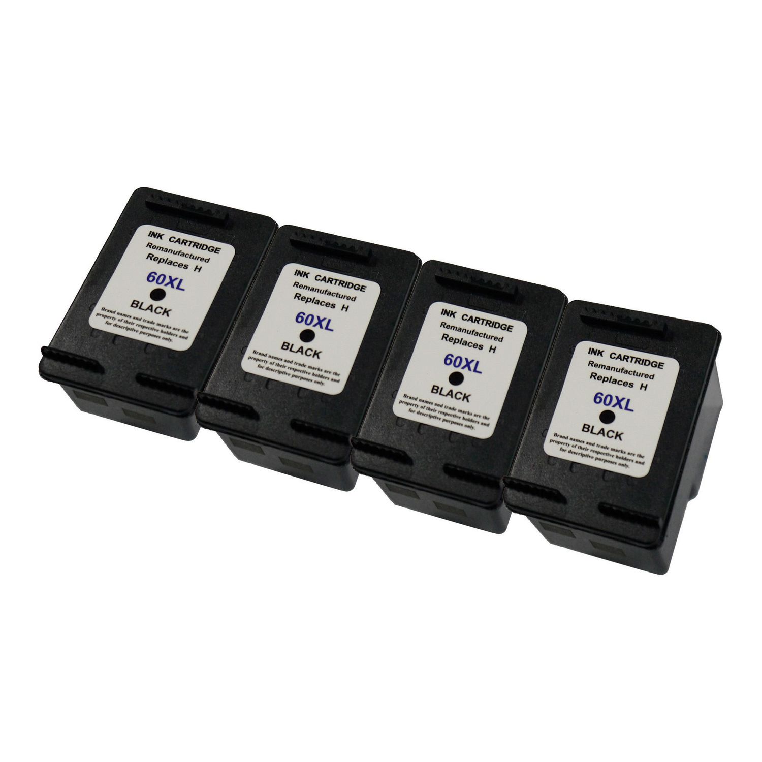 4 Cartouche d'encre Compatible HP 60XL XXL (CC641WN) Noir