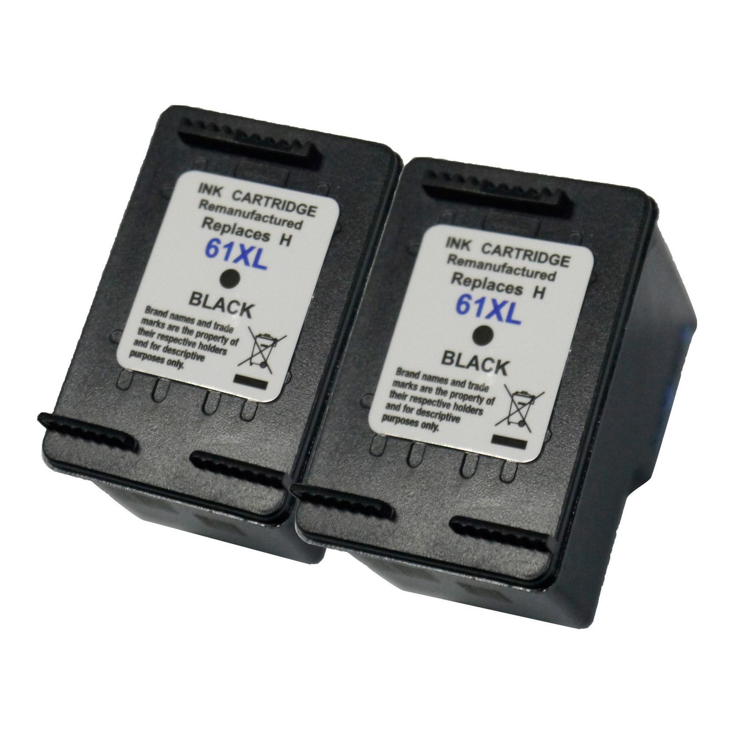2 Cartouche d'encre Compatible HP 61XL XXL (CH563WN) Noir