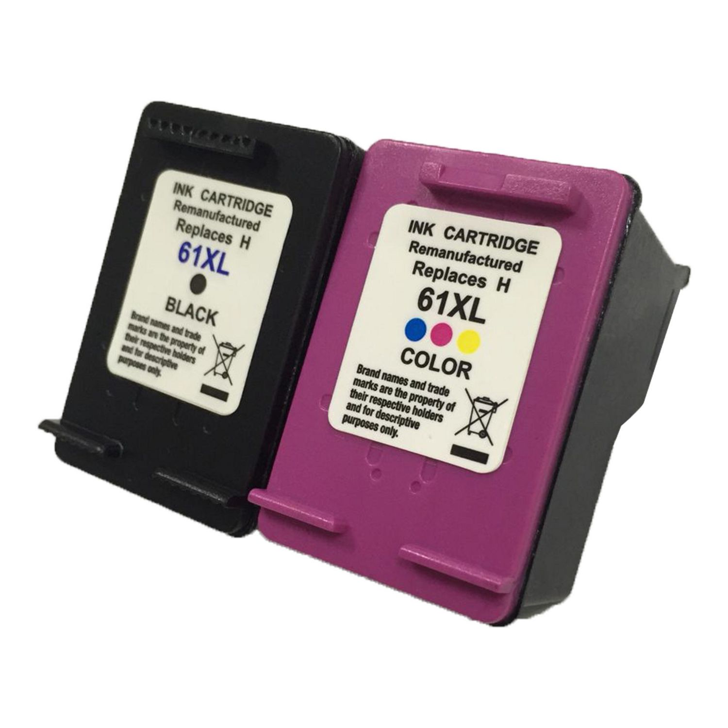 2 Cartouche d'encre Compatible HP 61XL XXL (CH563WN CH564WN) Noir et Couleur