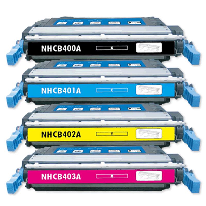 4 Toner Cartridge Compatible HP 642A CB400A CB401A CB402A CB403A