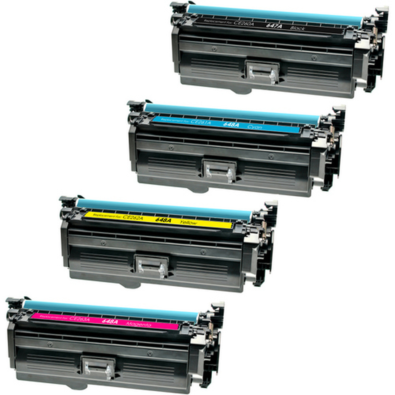 4 Cartouche Laser Compatible HP 647A 648A CE260A CE261A CE262A CE263A