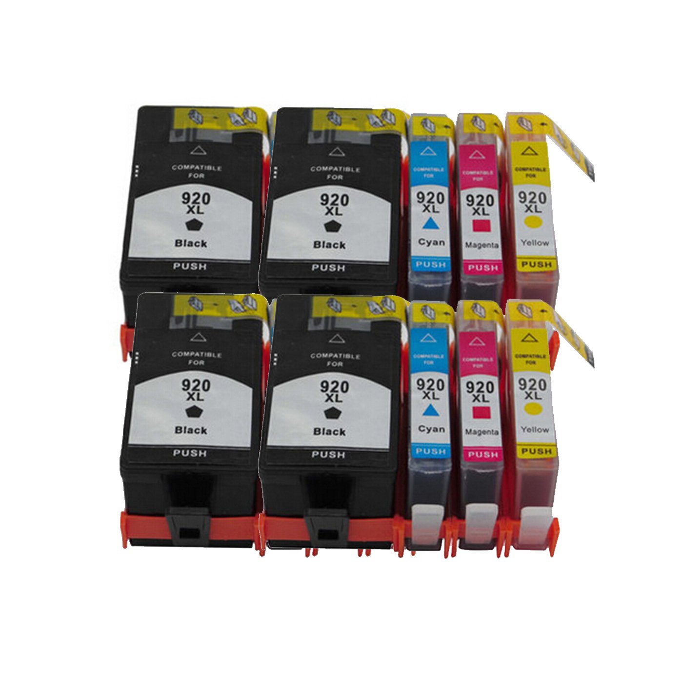 10 Cartouche d'encre Compatible HP 920XL (CMYK)