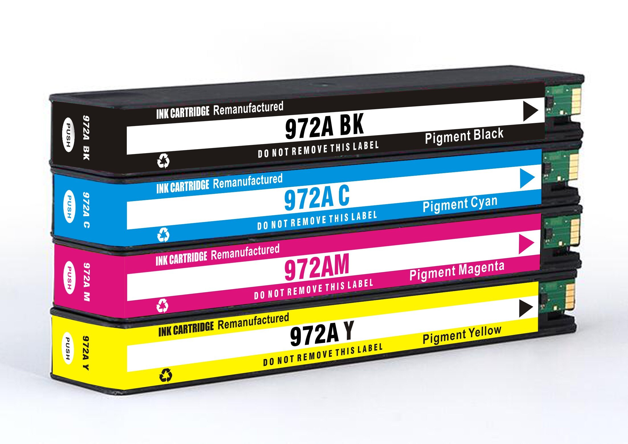 4 Cartouche d'encre Compatible HP 972A (F6T80AN L0R86AN L0R89AN L0R92AN) CMYK