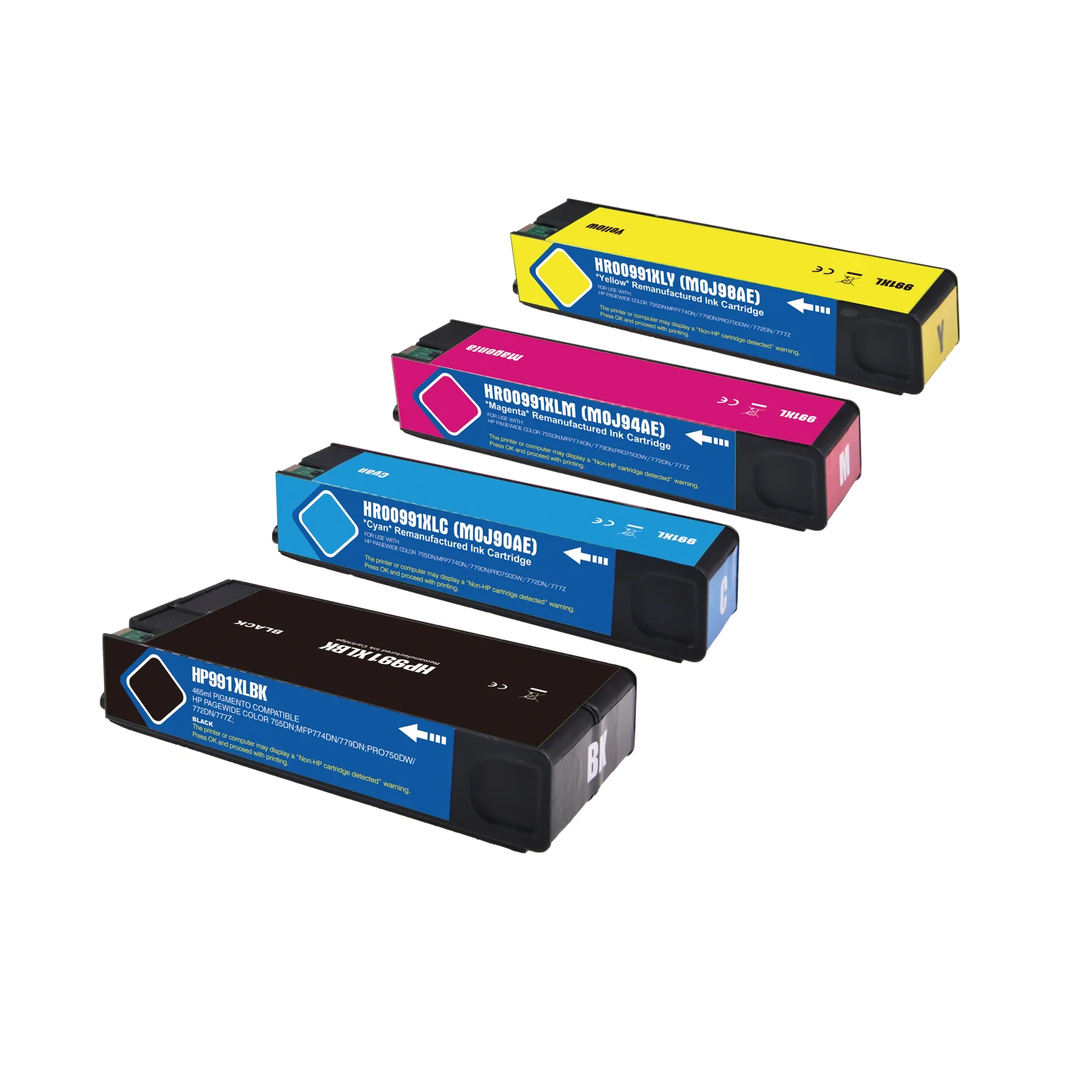 4 Cartouche d’encre Compatible HP 990X (M0K01AN M0J89AN M0J93AN M0J97AN) CMYK