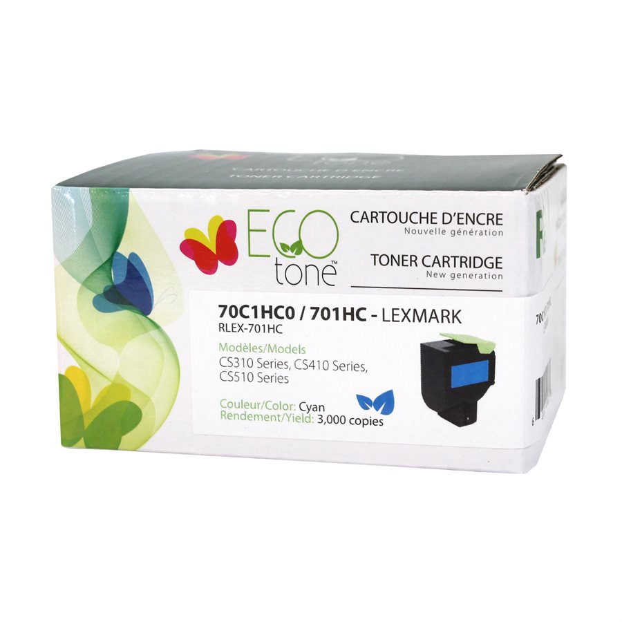Toner Cartridge Compatible Lexmark 701HC (70C1HC0) Cyan