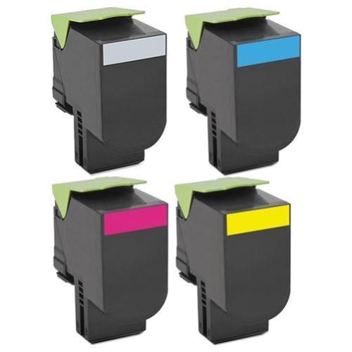 4 Cartouche Laser Compatible Lexmark 701HK 701HC 701HM 701HY (70C1HK0 70C1HC0 70C1HM0 70C1HY0) CMYK